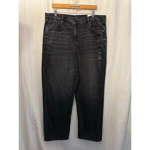 American Eagle Womens Jeans Strigid Super High Rise Baggy Straight 18 R 34W NEW